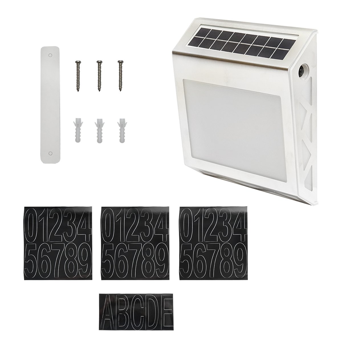 Lampa LED 8x0.2W cu afisare numar, panou solar 4V/0.6W si baterie 3,2V/500mAh Breckner Germany